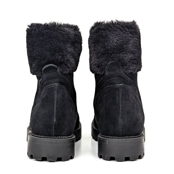 Blondo Wmn Hayven Black Suede Waterproof Black Suede Front Zip Ankle Boots sz 9 - Picture 3 of 7